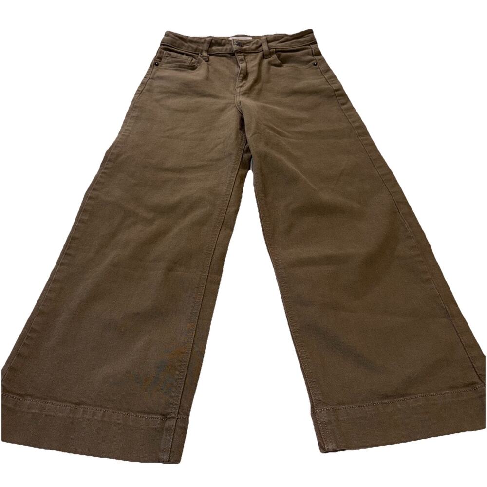 Carly Jean Los Angeles Holland‎ Wide Leg Size 3 Olive Brown